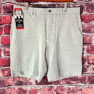 Callaway Men's Light Gray Flat Front Shorts